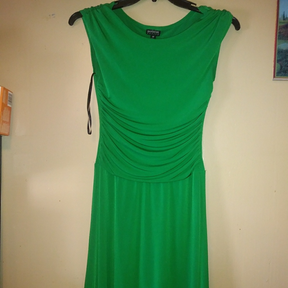 Emerald Green Midi Dress